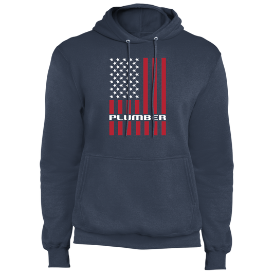 Plumber American Flag USA Premium Pullover Hoodie