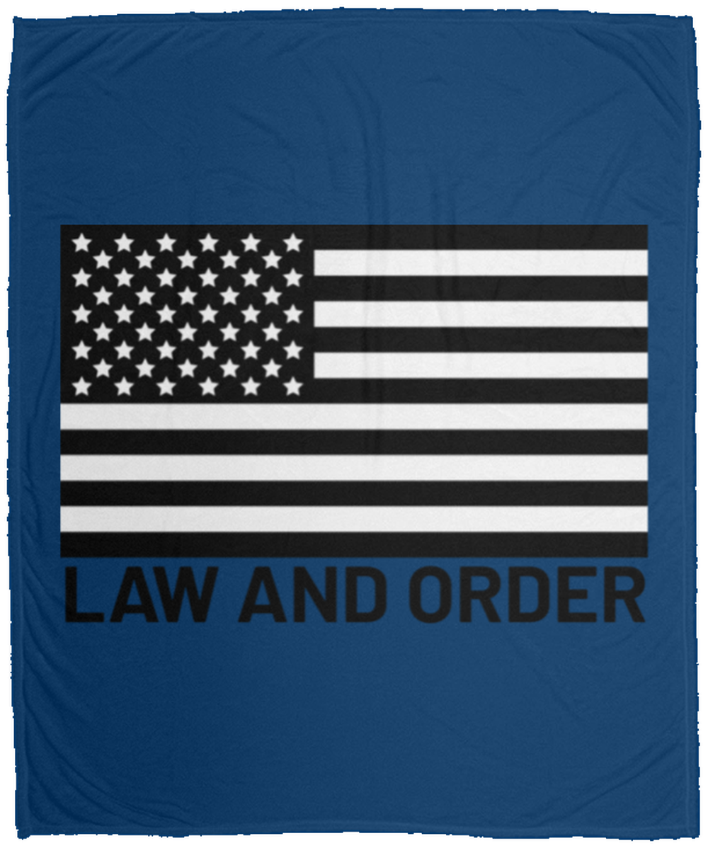 Law and Order American Flag Fleece Blanket - 50x60