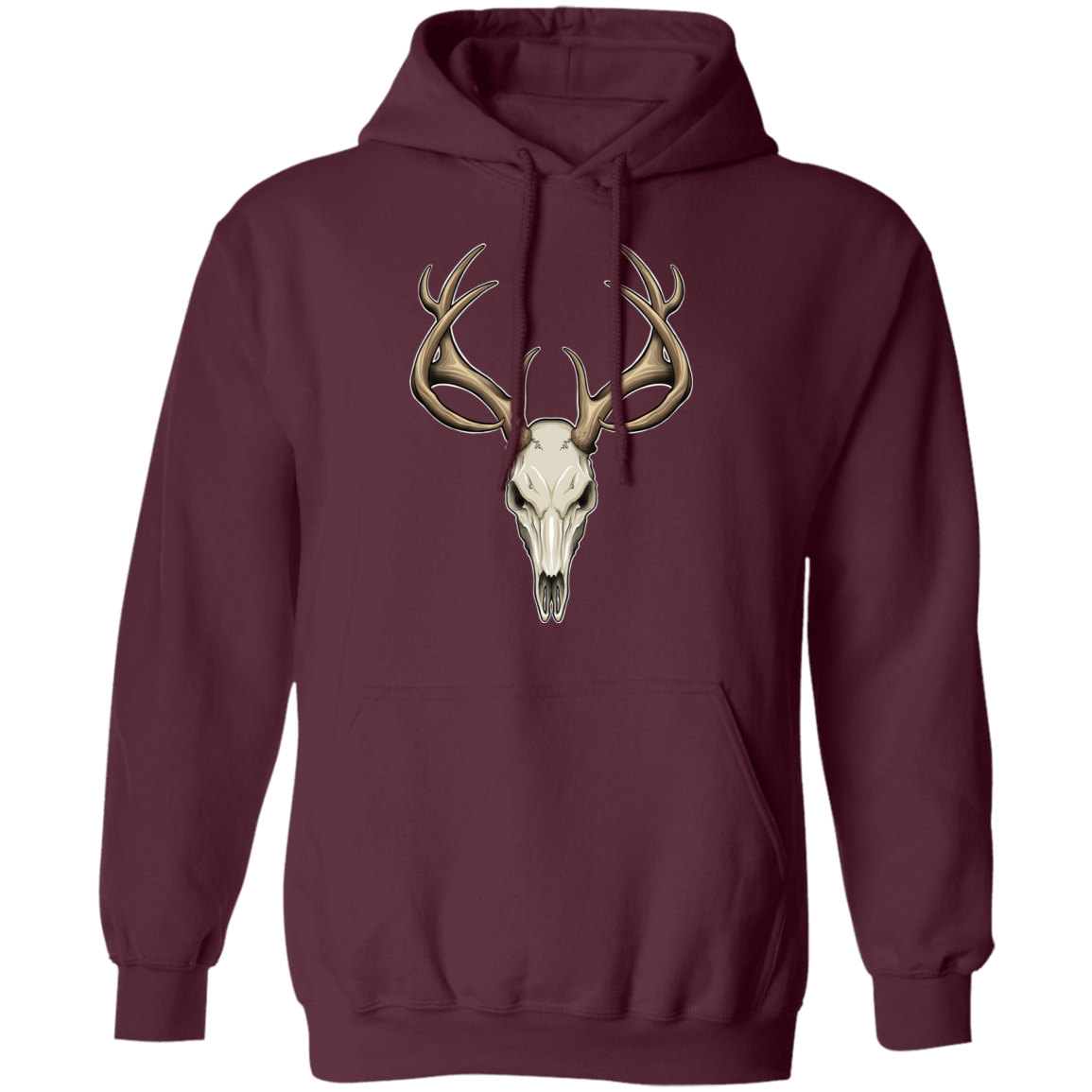Hunting Deer Skull Pullover Hoodie