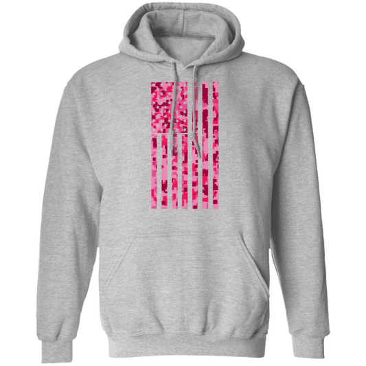 Pink American Flag Pullover Hoodie
