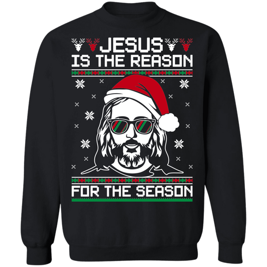 Jesus Is the Reason For The Season Christmas Party Ugly Sweater Crewneck Sweatshirt