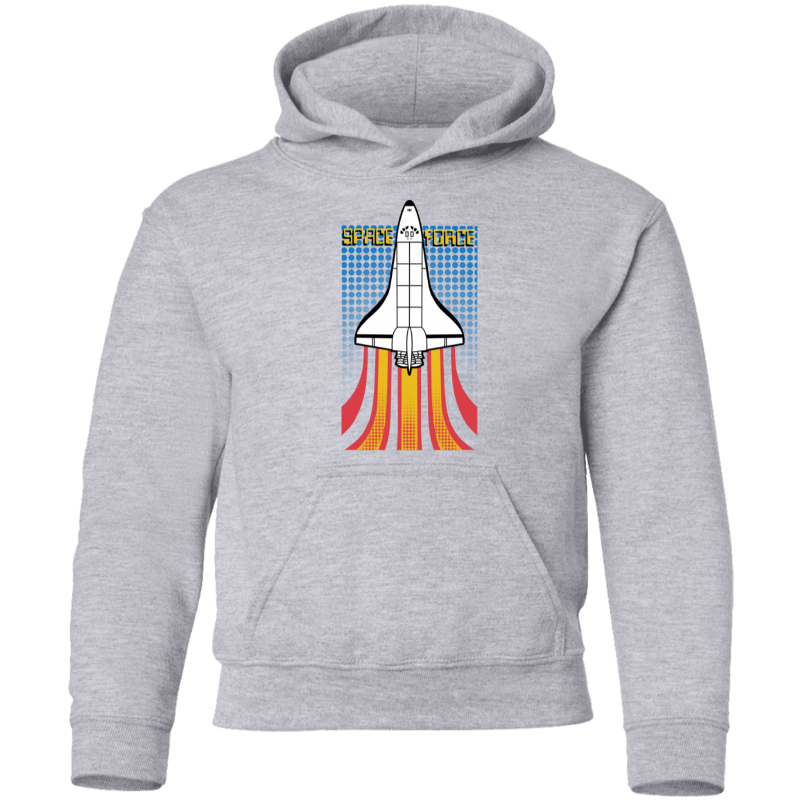Youth Space Force Retro 80s Pullover Hoodie