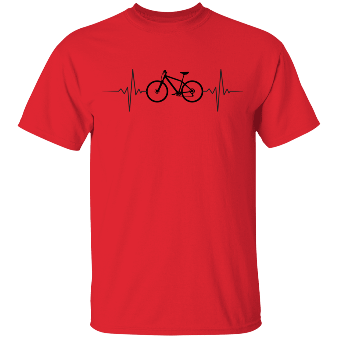 Mountain Biking Biker Heartbeat Youth T-Shirt