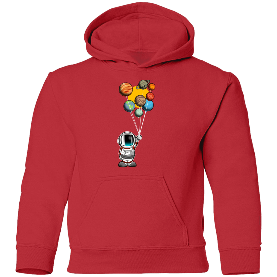 Youth Space Astronaut Balloons Party Pullover Hoodie