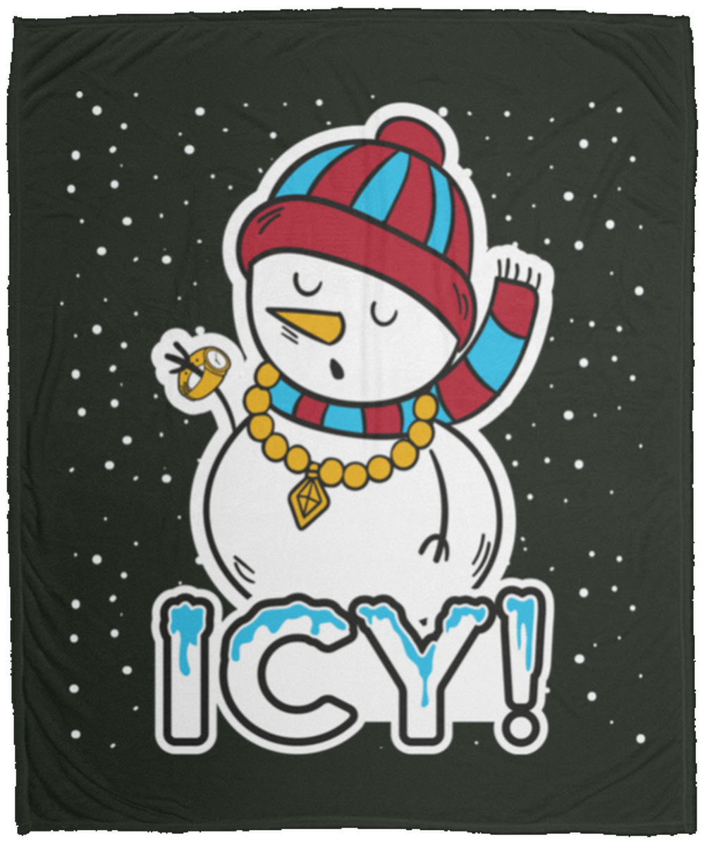 Icy! Bling Snowman Christmas Fleece Blanket - 50x60