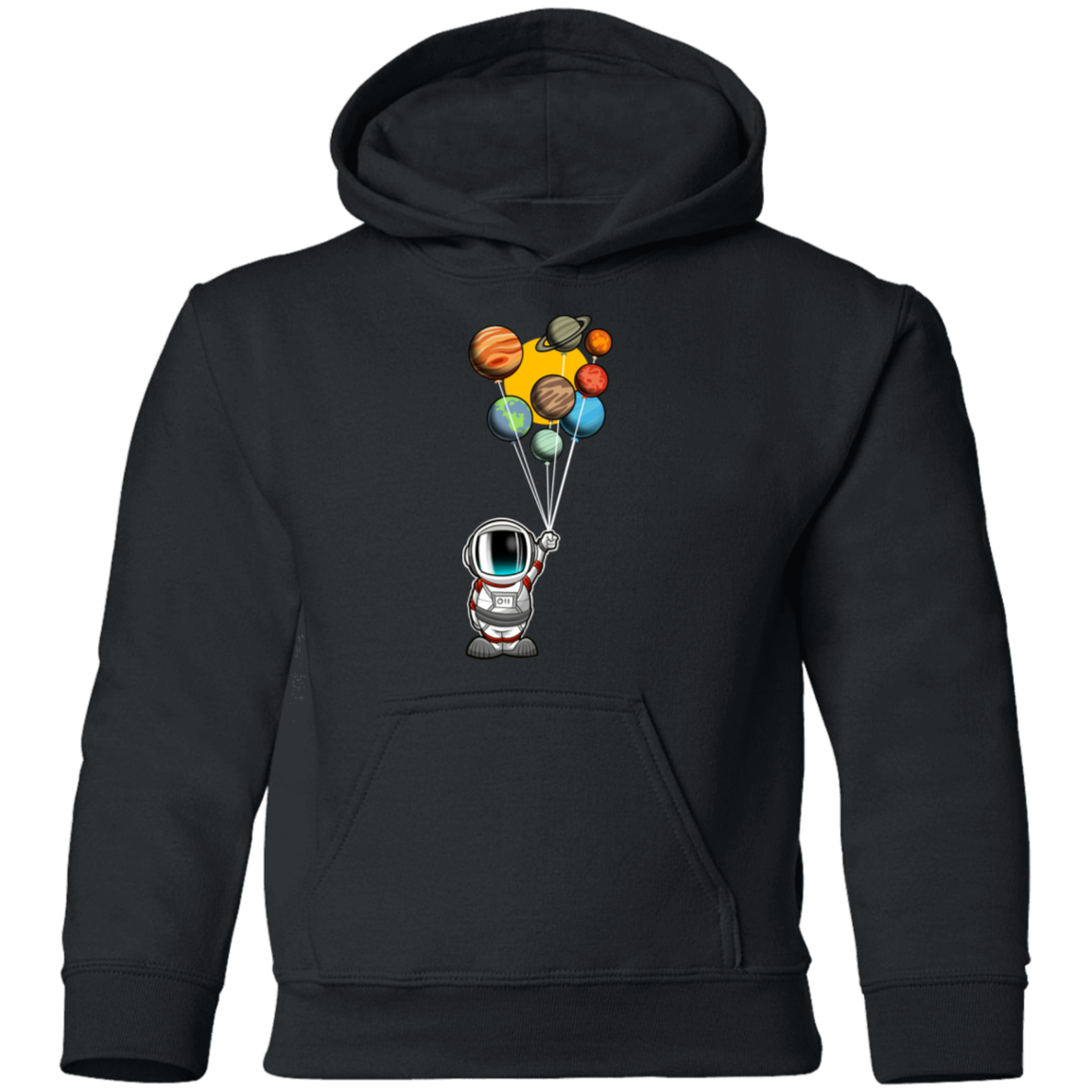 Youth Space Astronaut Balloons Party Pullover Hoodie