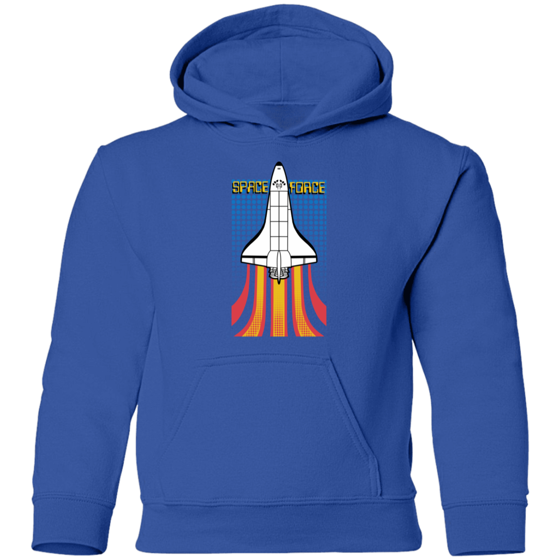 Youth Space Force Retro 80s Pullover Hoodie