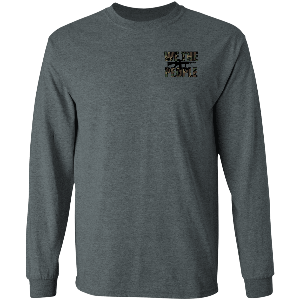 We the People Don't Tread on Me Gadsden Flag Double Sided Long Sleeve T-Shirt