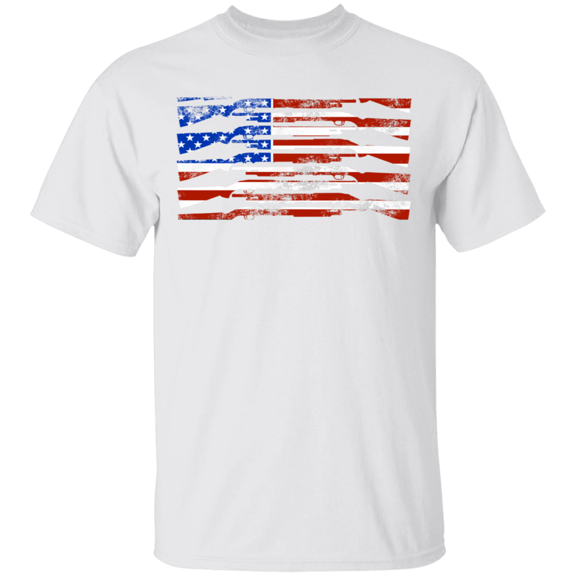 Shotgun Firearm American Flag T-Shirt