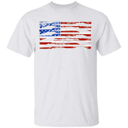 Shotgun Firearm American Flag T-Shirt