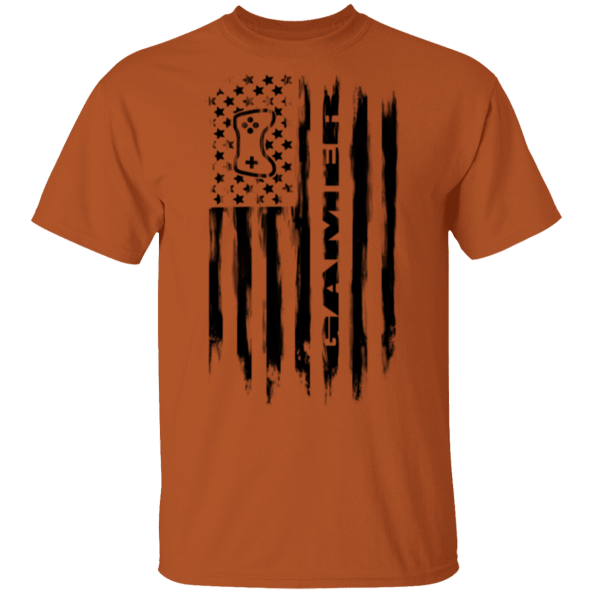 Gamer Video Games Streamer American Flag T-Shirt