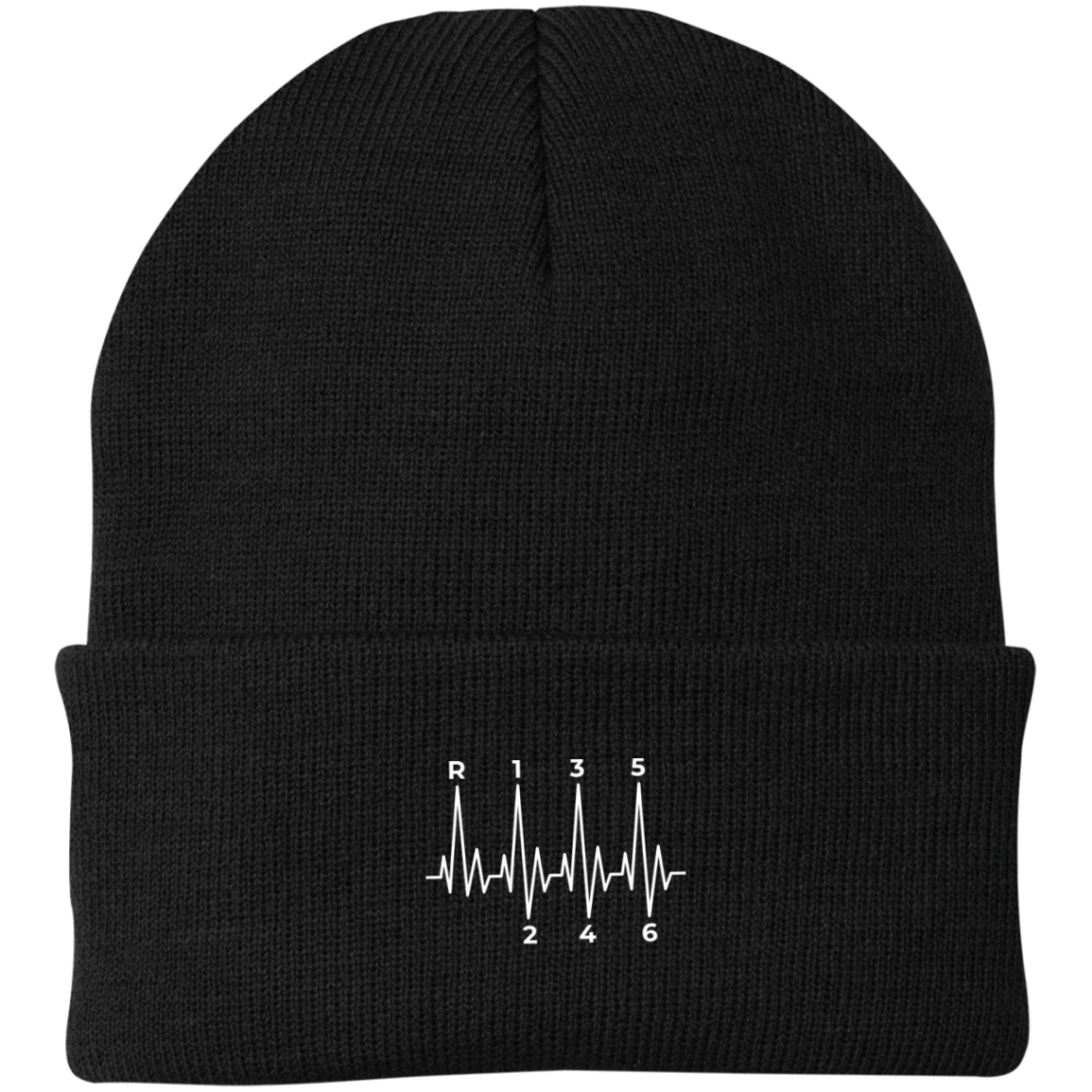 6 Speed Manual Stick Shift Heartbeat Beanie Cap