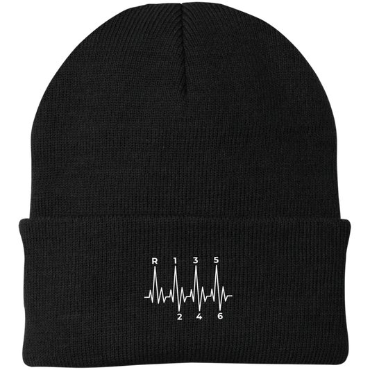6 Speed Manual Stick Shift Heartbeat Beanie Cap