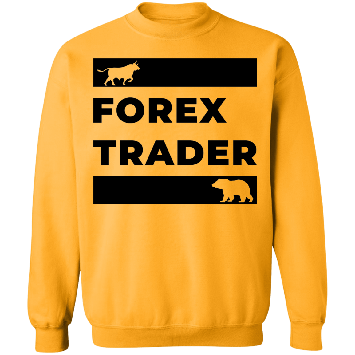 Forex Trader Bull Bear Technical Analysis Crewneck Sweatshirt