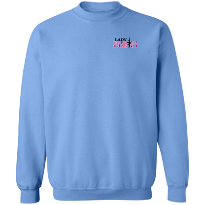 Lady Patriot 1776 American Bald Eagle Double Sided Crewneck Sweatshirt