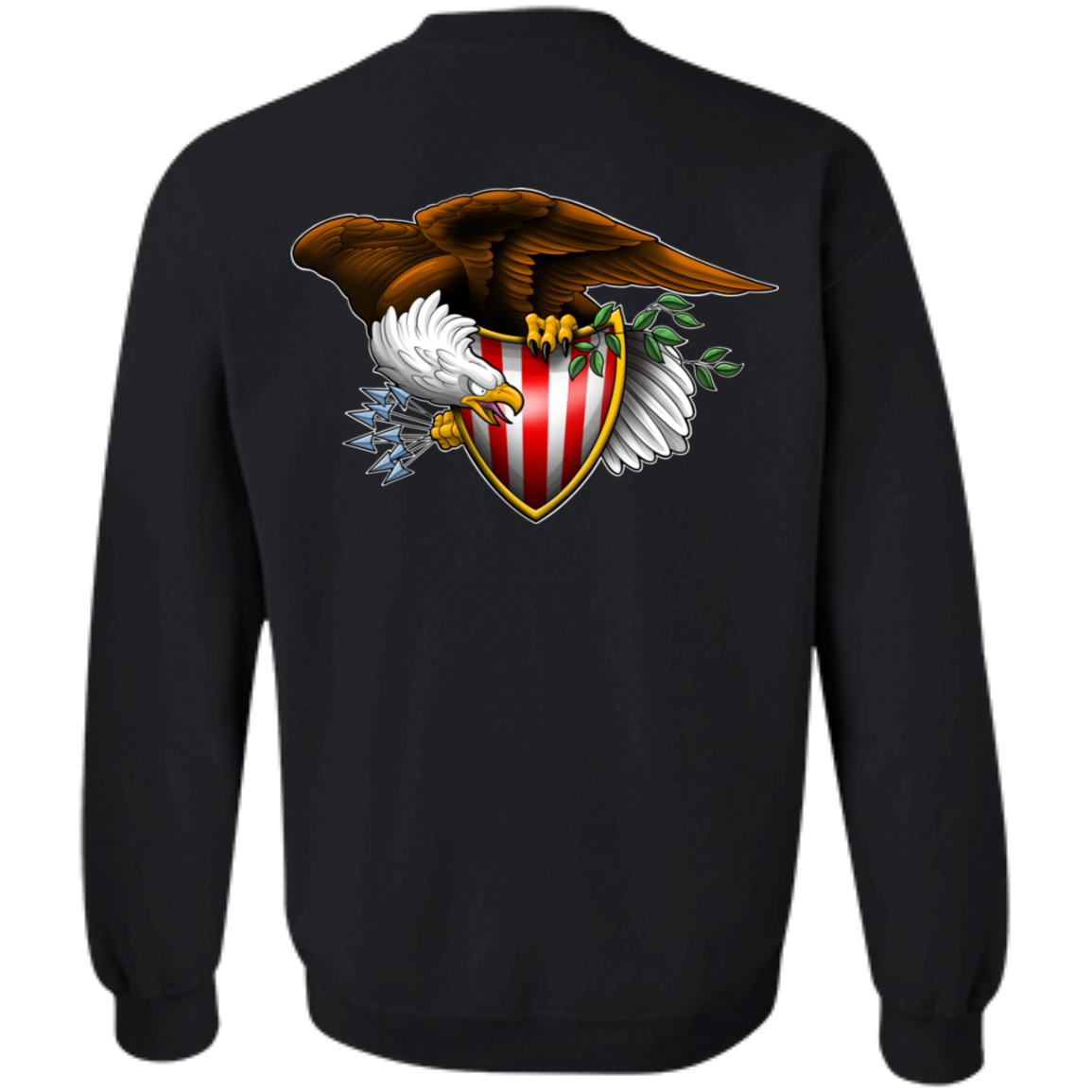 Patriot American Bald Eagle Double Sided Crewneck Sweatshirt