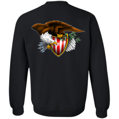 Patriot American Bald Eagle Double Sided Crewneck Sweatshirt