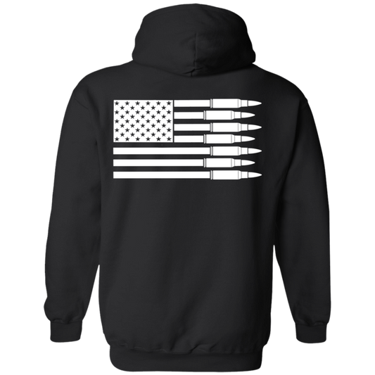 Back Print Bullet Flag Pullover Hoodie