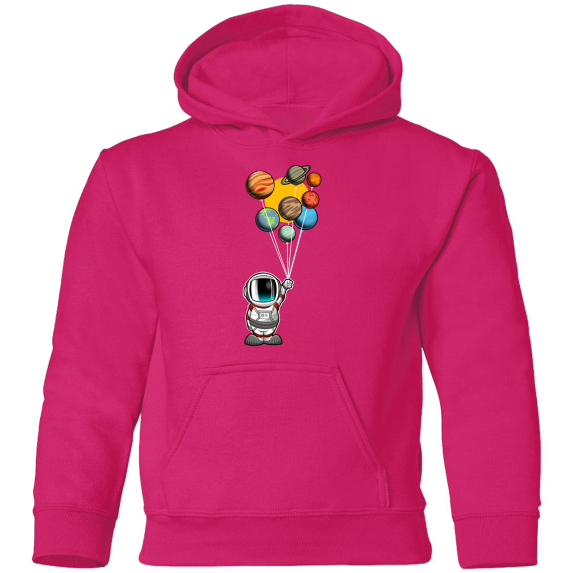 Youth Space Astronaut Balloons Party Pullover Hoodie