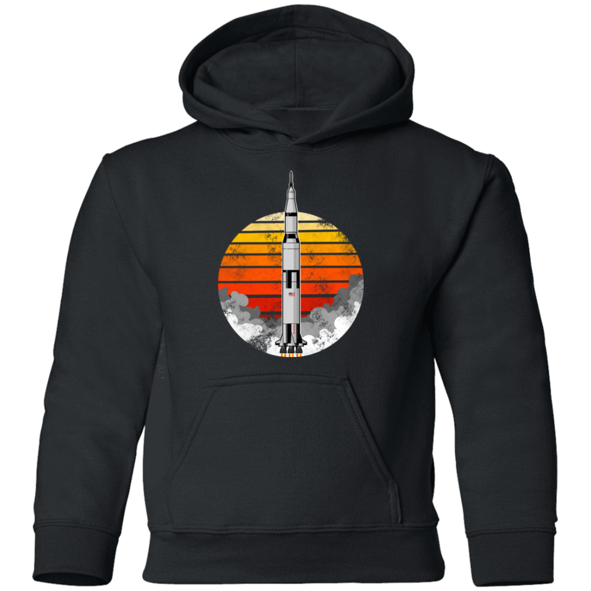 Youth Space USA Sun Rocket Ship Launch Pullover Hoodie