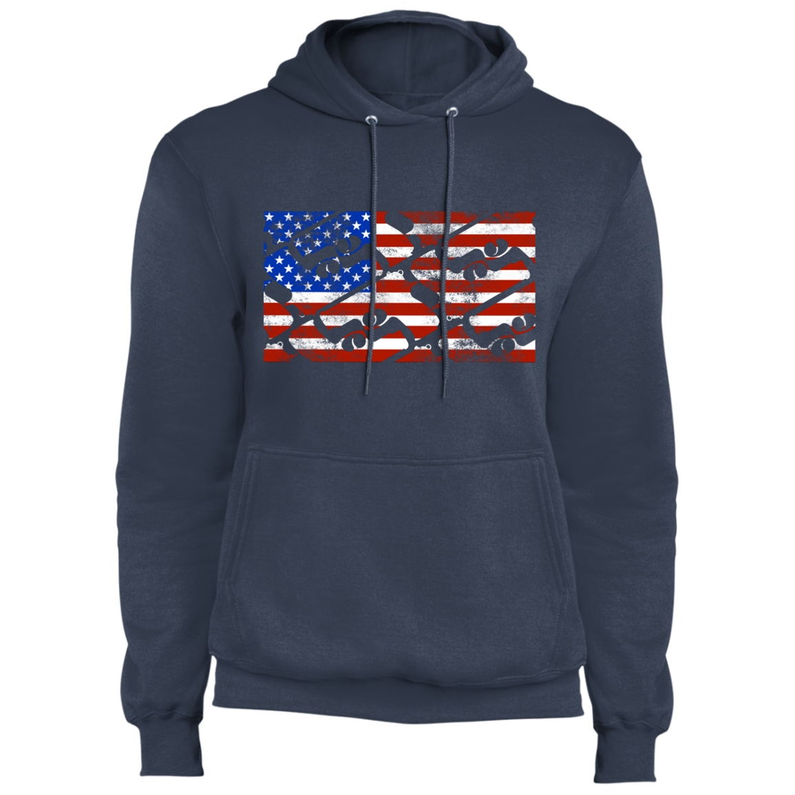 Handgun Pistol Firearm American Flag Pullover Hoodie