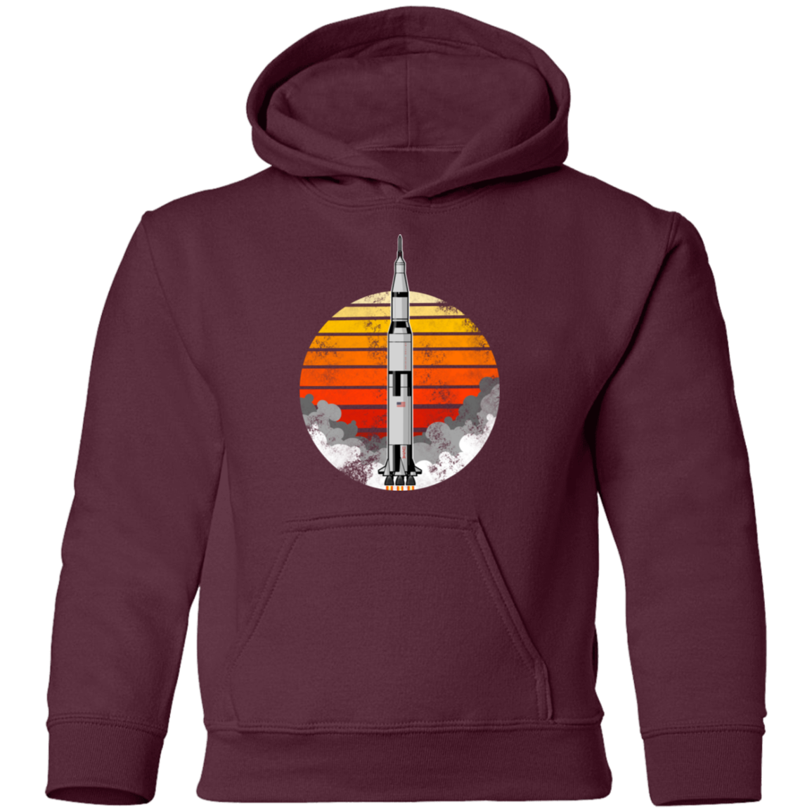Youth Space USA Sun Rocket Ship Launch Pullover Hoodie
