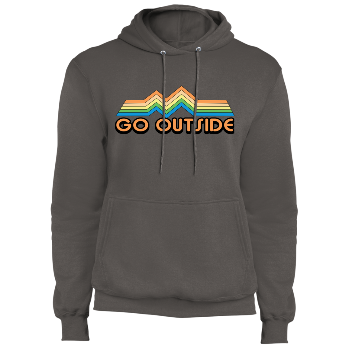 Go Outside Camping Nature Bright Premium Pullover Hoodie