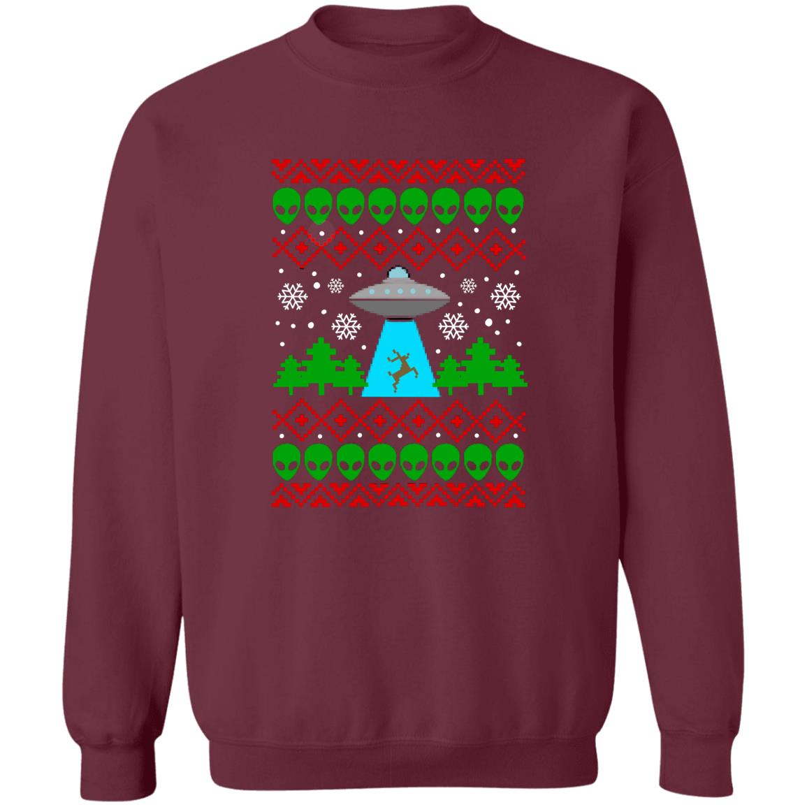 UFO Funny Christmas Crewneck Sweatshirt