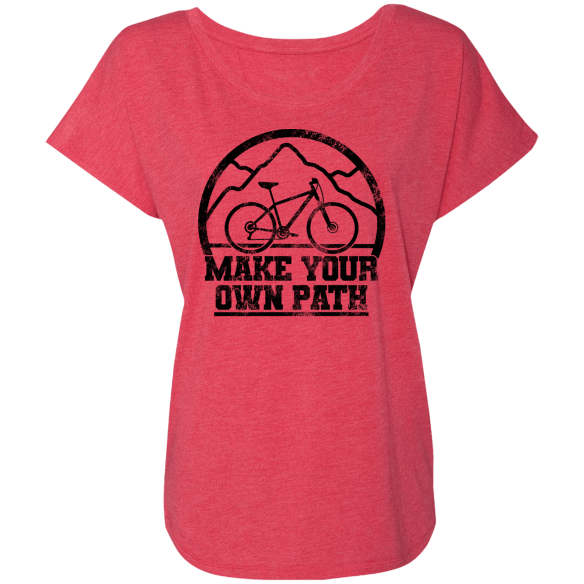 Make Your Own Path Mountain Biking Women's Dolman Sleeve