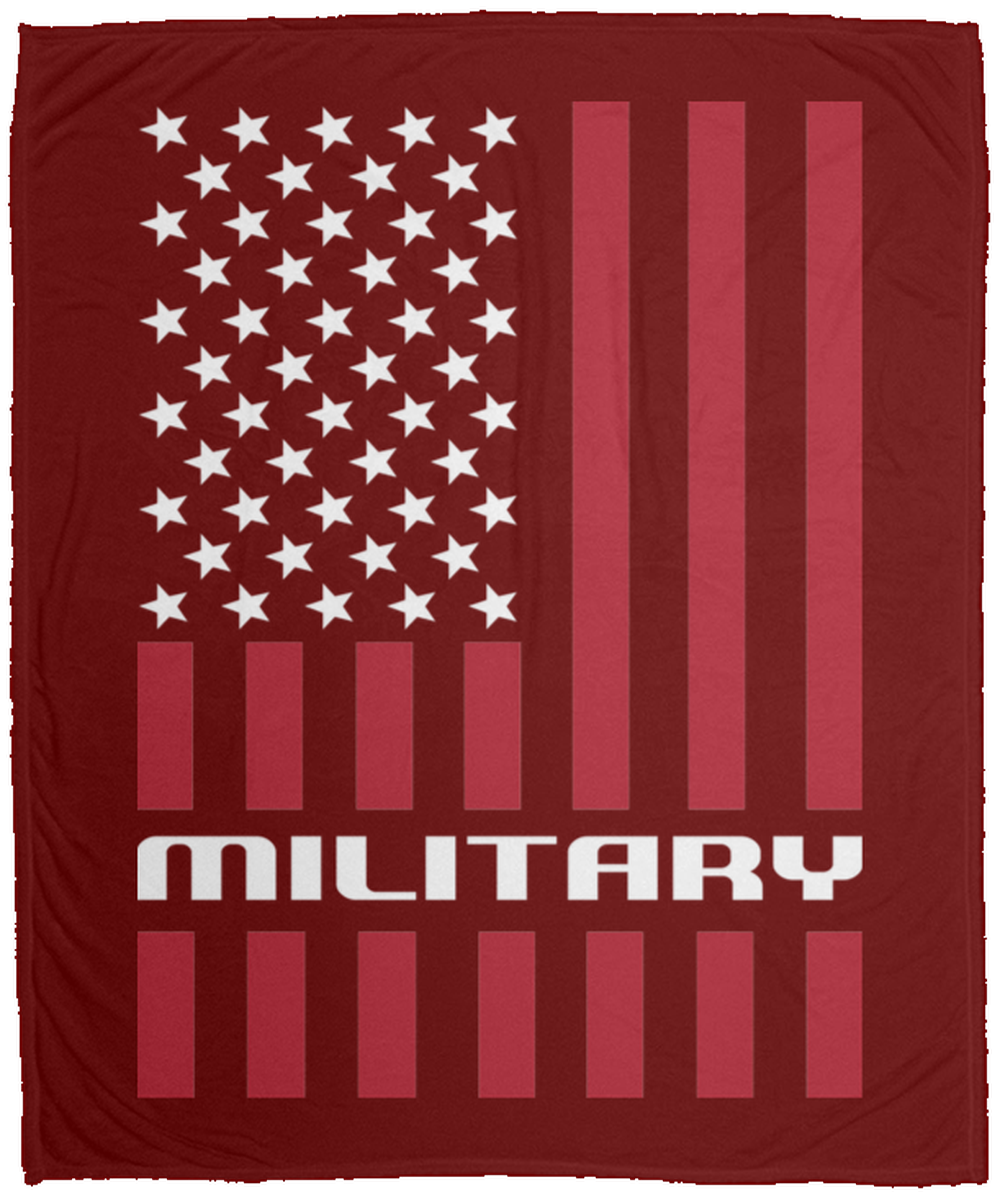 Military American Flag Patriot Fleece Blanket - 50x60