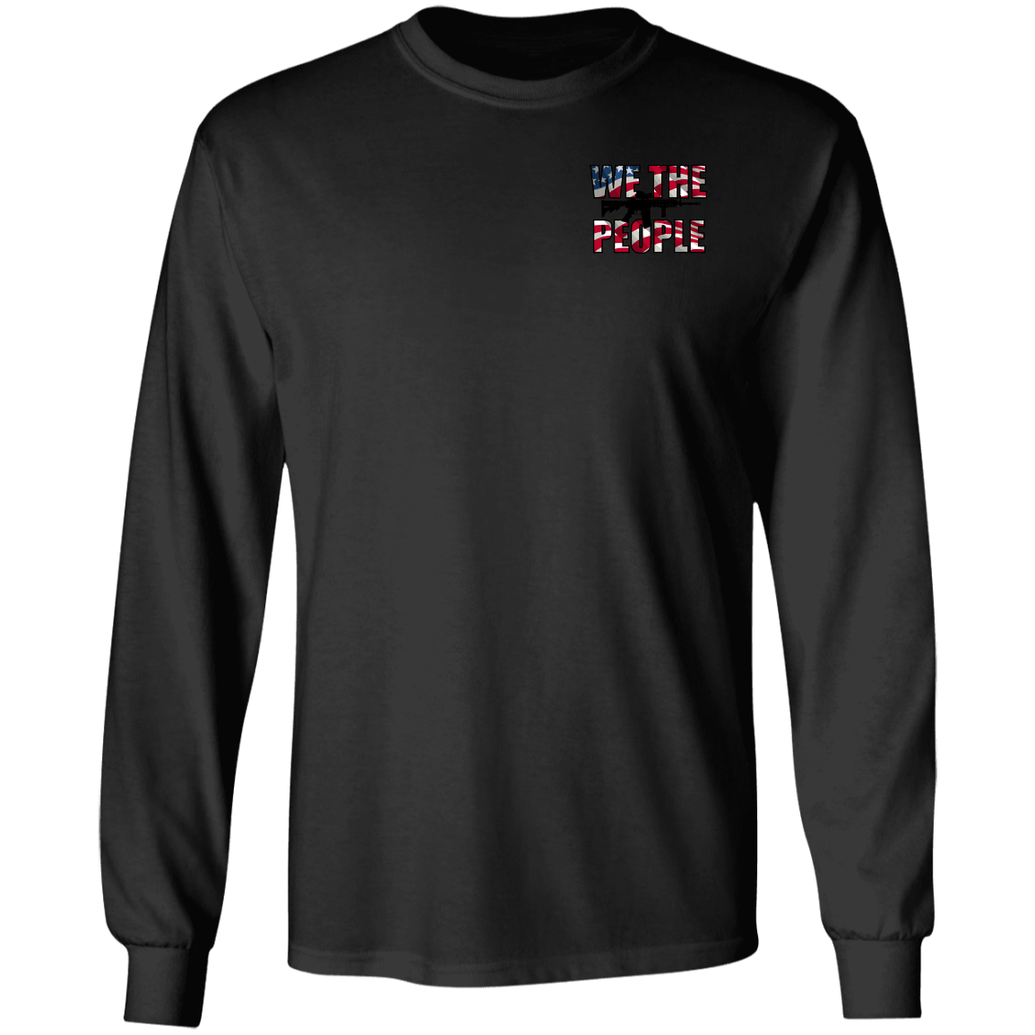 We the People American Bald Eagle 1776 Double Sided Long Sleeve T-Shirt