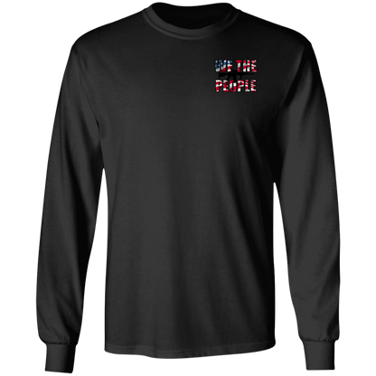 We the People American Bald Eagle 1776 Double Sided Long Sleeve T-Shirt
