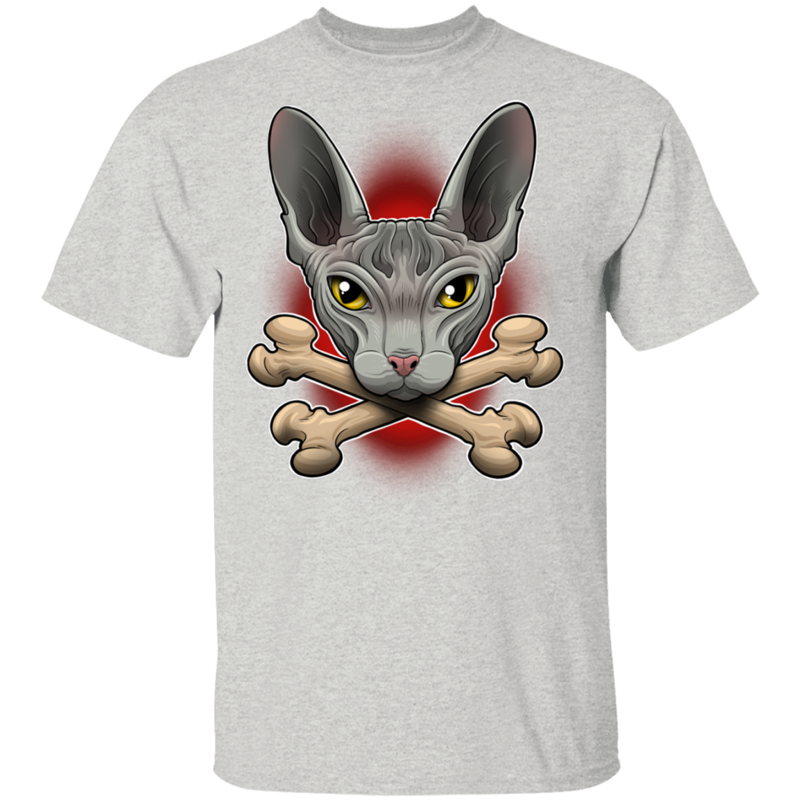 Hairless Cat Crossbones T-Shirt