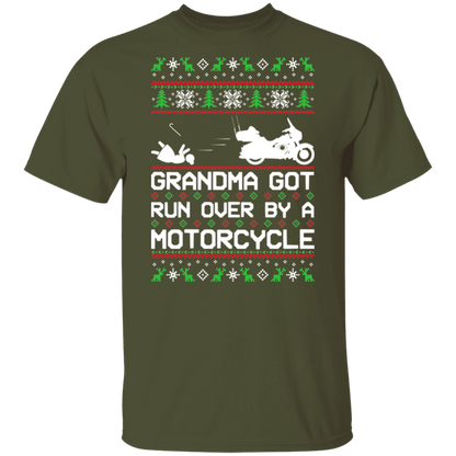 Motorcycle Grandma Got Run Over  Ugly Christmas T-Shirt