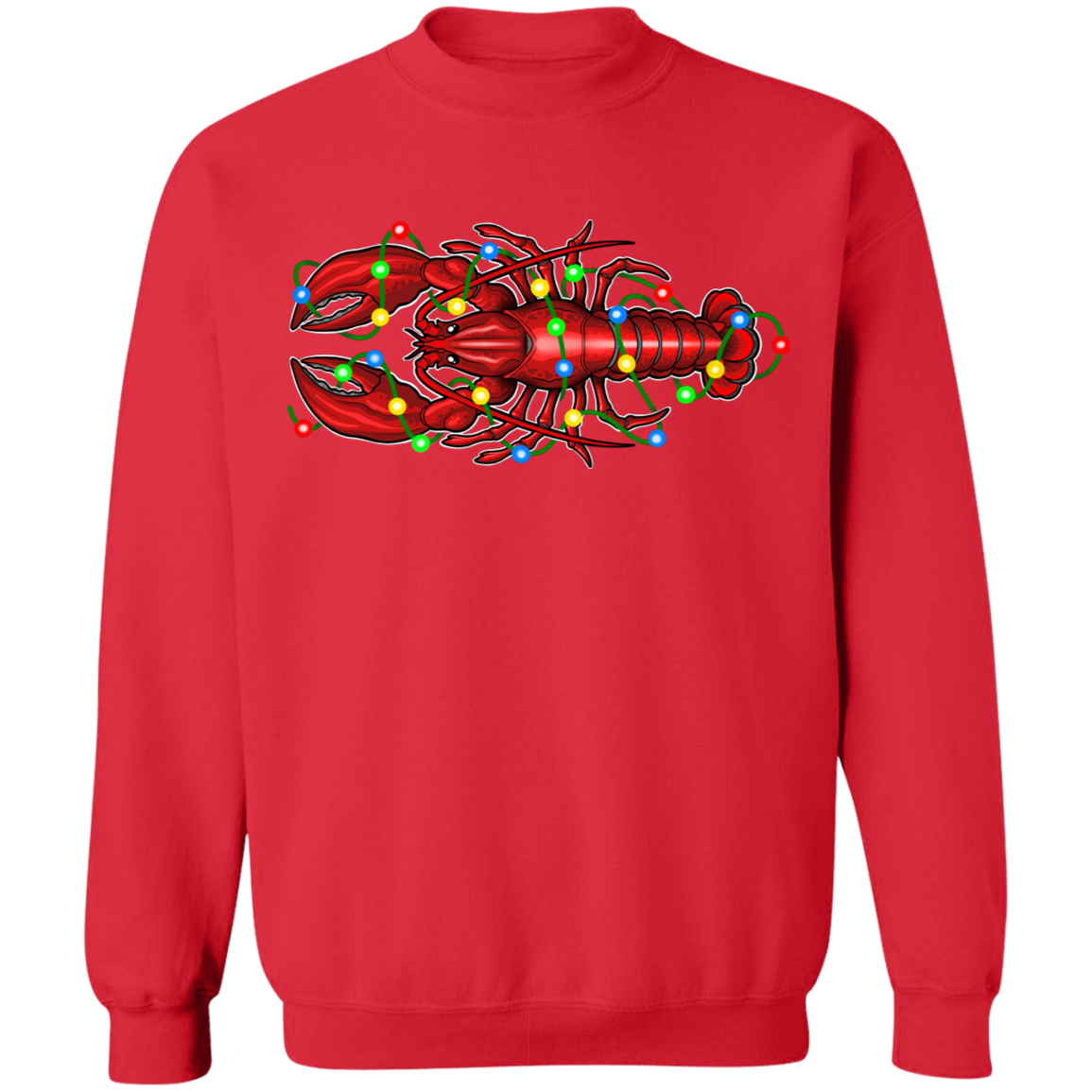 Lobster Merry Christmas Saltwater Crewneck Sweatshirt