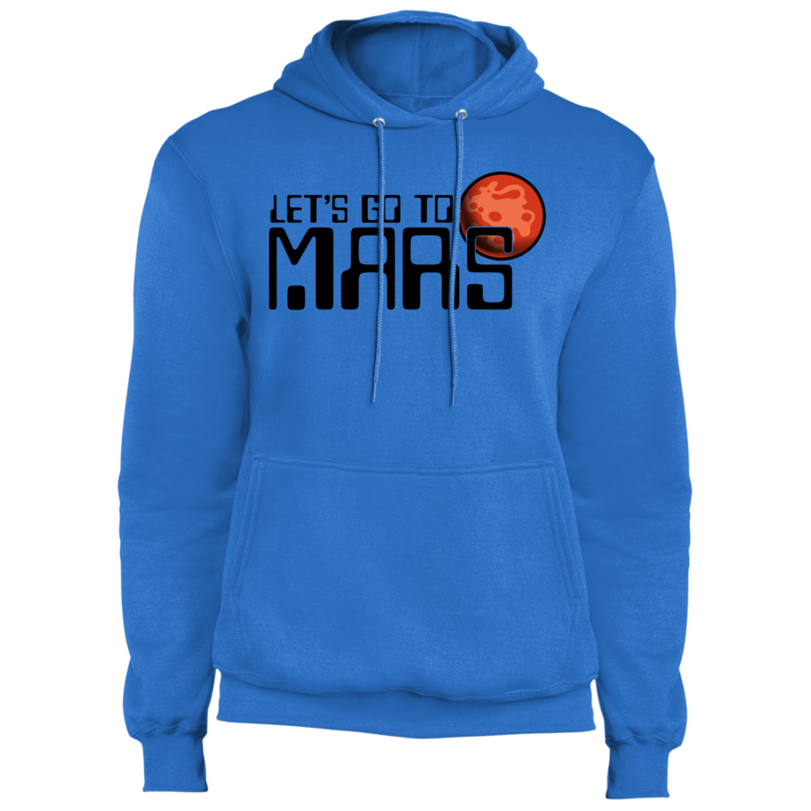 Men's Space Lets Go to Mars Fleece Pullover Hoodie