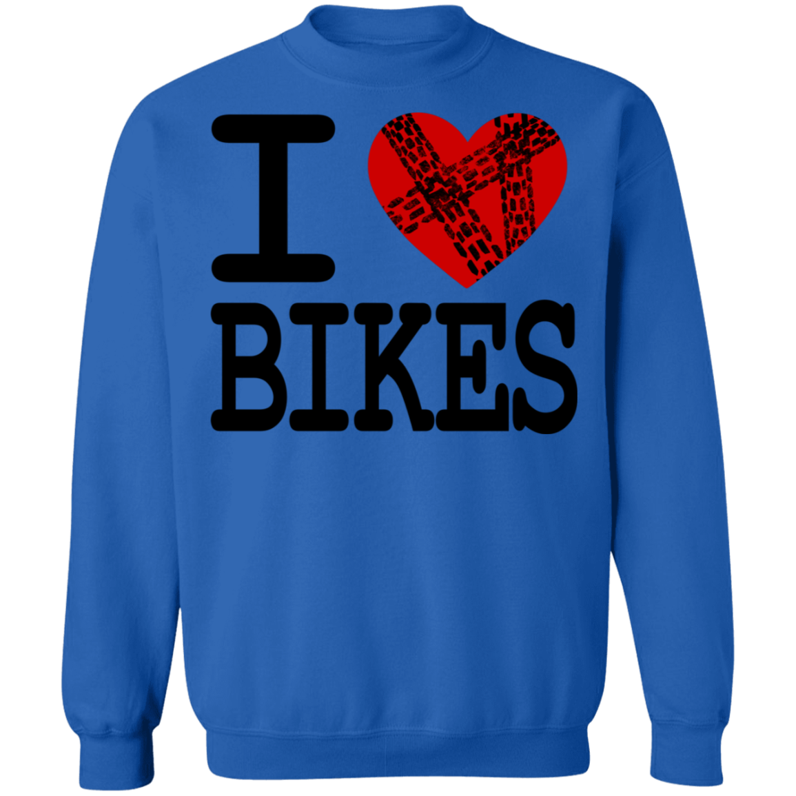 I Love Bikes Biking Crewneck Sweatshirt