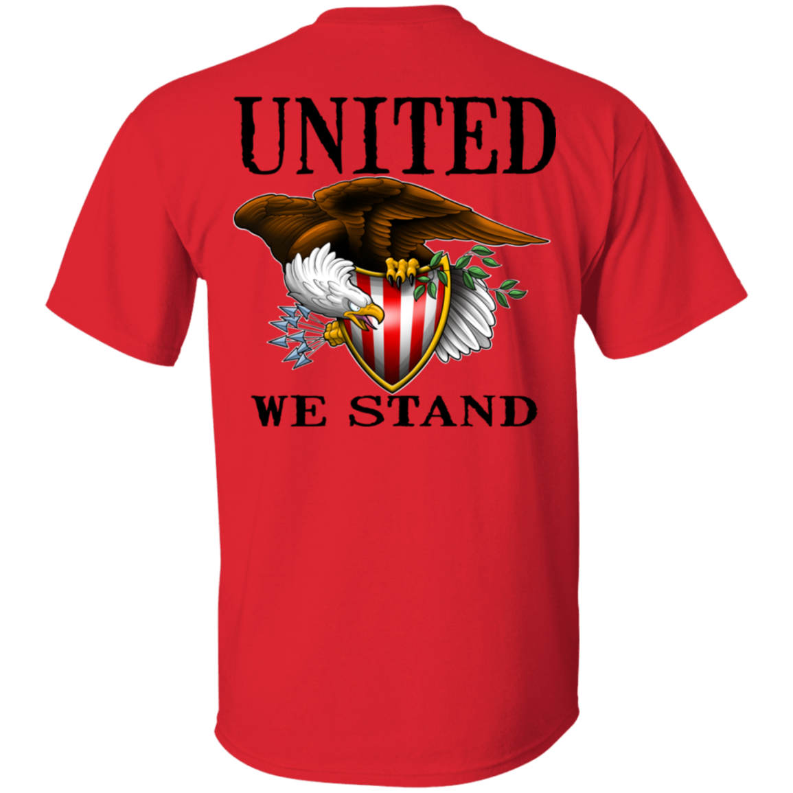 1776 American Bald Eagle United We Stand Double Sided T-Shirt