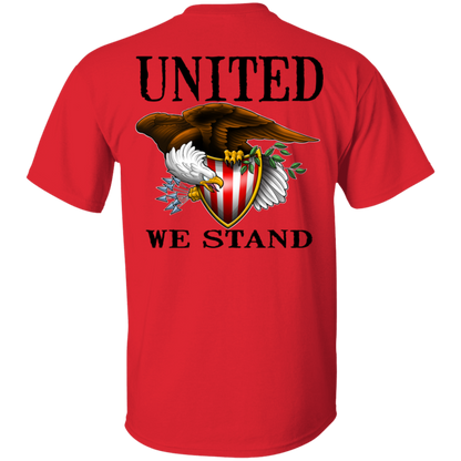 1776 American Bald Eagle United We Stand Double Sided T-Shirt