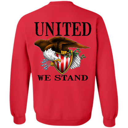 1776 American Bald Eagle United We Stand Double Sided Crewneck Sweatshirt