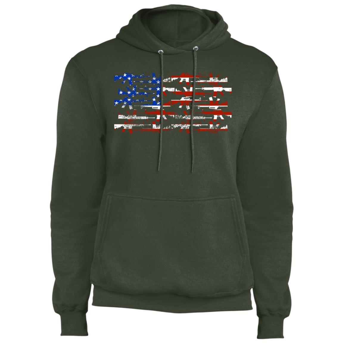 Firearm American Flag Pullover Hoodie