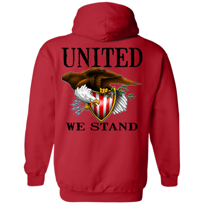1776 American Bald Eagle United We Stand Double Sided Pullover Hoodie