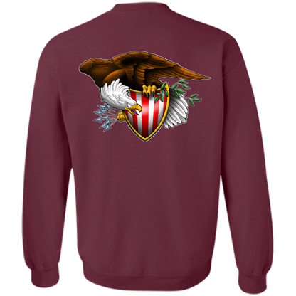 Patriot American Bald Eagle Double Sided Crewneck Sweatshirt
