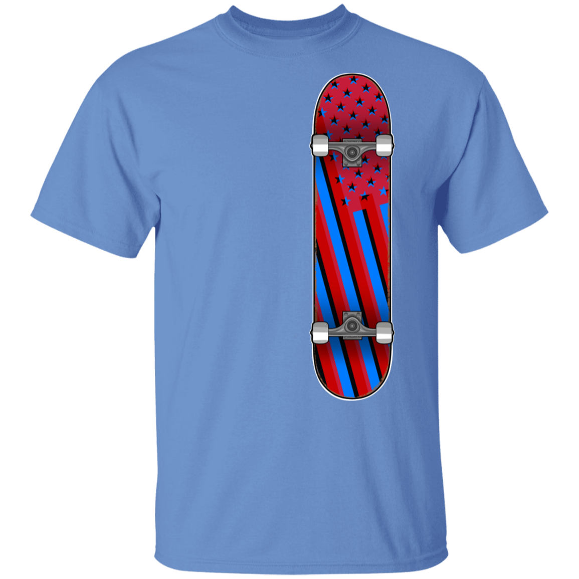 American Flag Skateboard Skateboarding T-Shirt