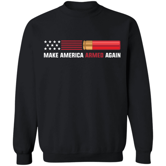 12 Gauge Make American Armed Again Bullet Flag Crewneck Sweatshirt