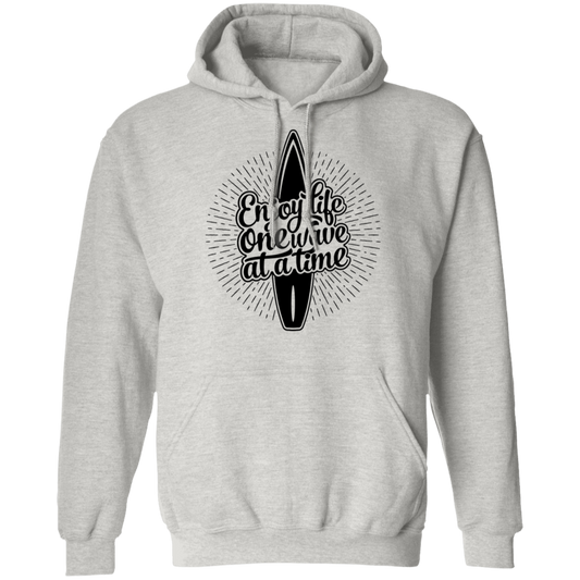 Enjoy Life One Wave At A Time Surfing Pullover Hoodie