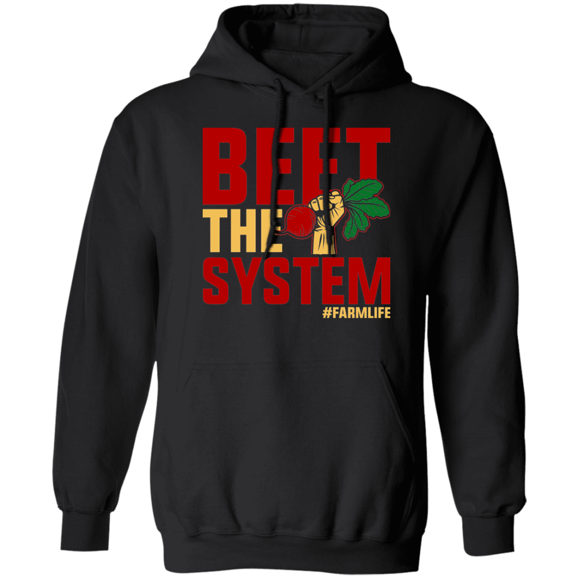 Beet The System Funny Farming Hoodie