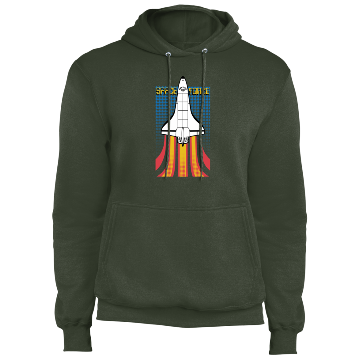 Men's Space Force Retro 80s Fleece Pullover Hoodie