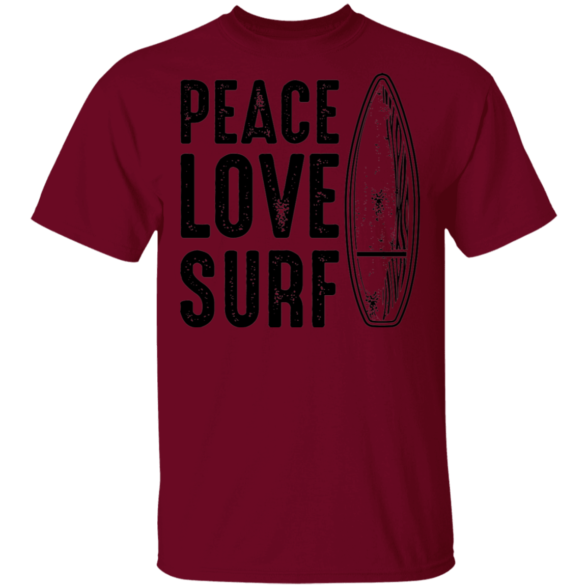 Peace Love Surf Ocean Beach T-Shirt