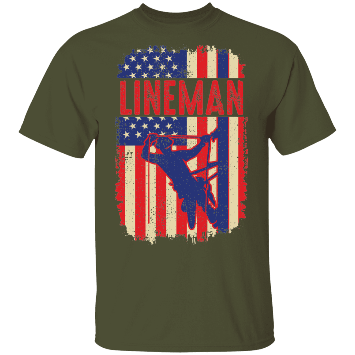 Lineman American Flag T-Shirt